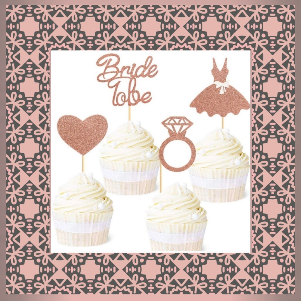 Bride to Be Cupcake Toppers